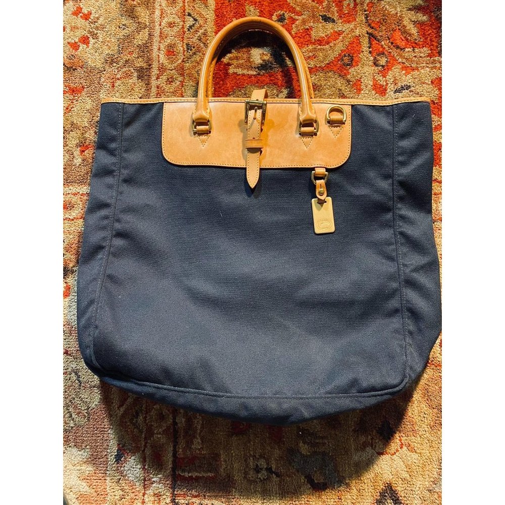Vintage Dooney &Bourke Canvas/ Leather Tote Bag